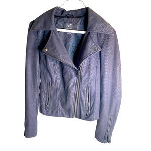 AX Armani Exchange grey moto jacket size SP